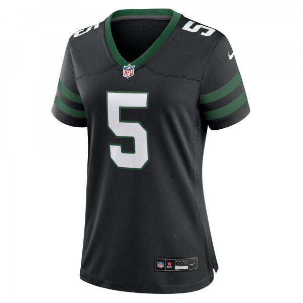 Women's New York Jets Garrett Wilson Nike Legacy Black Alternate Game Jersey