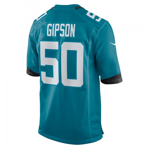 Men's Jacksonville Jaguars Trevis Gipson Nike  Teal Team Game Jersey