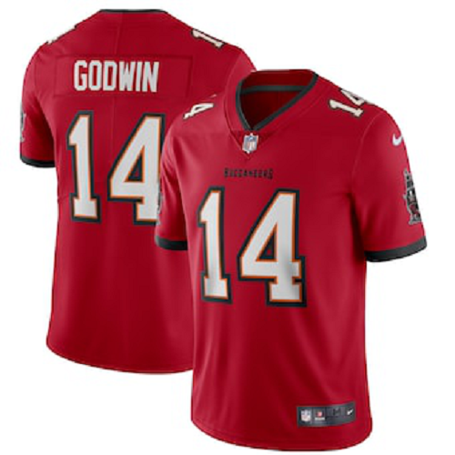 Men's Nike Tampa Bay Buccaneers #14 Chris Godwin Red Vapor Limited Jersey