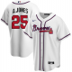 Men's Nike Atlanta Braves #25 Andrew Jones White Home MLB Jersey