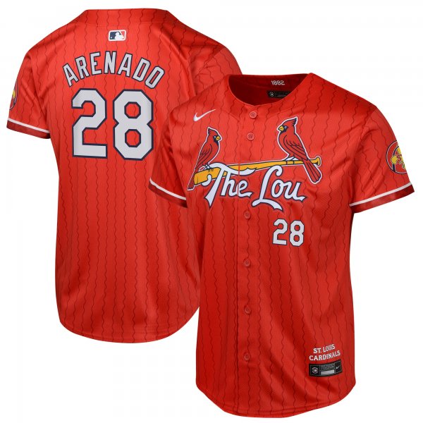 Youth St. Louis Cardinals Nolan Arenado Nike Red 2024 City Connect Limited Player Jersey