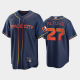 Men's 2022 City Connect Houston Astros #27 Jose Altuve Cool Base Navy MLB Jersey