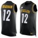 Nike Pittsburgh Steelers #12 Terry Bradshaw Black Team Color Men's Stitched NFL Limited Tank Top Jersey