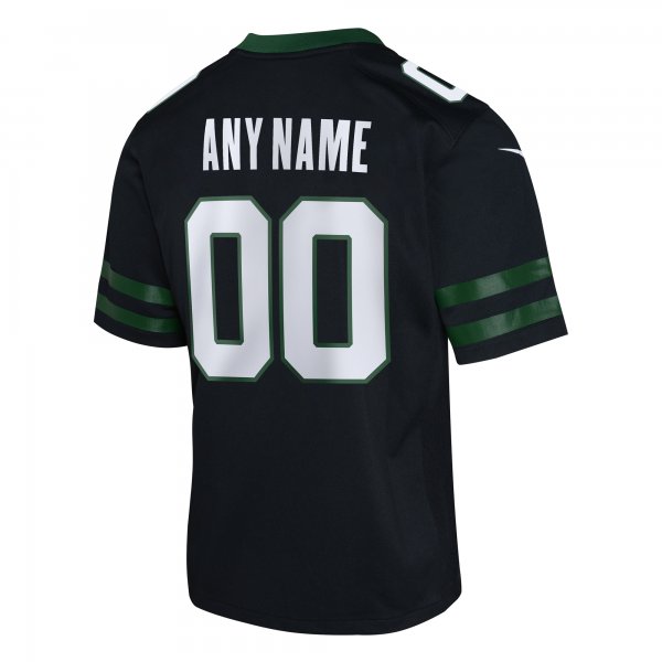 Youth New York Jets  Nike Legacy Black Alternate Custom Game Jersey