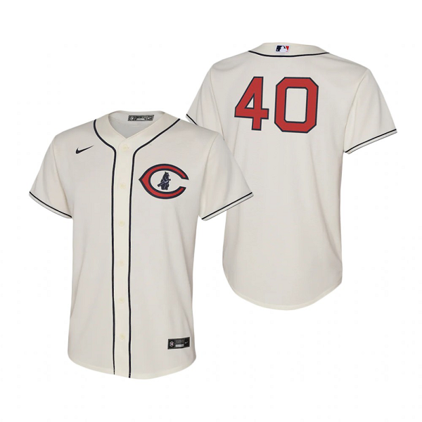 Youth MLB Chicago Cubs Willson Contreras #40 2022 Field of Dreams Cream Jersey