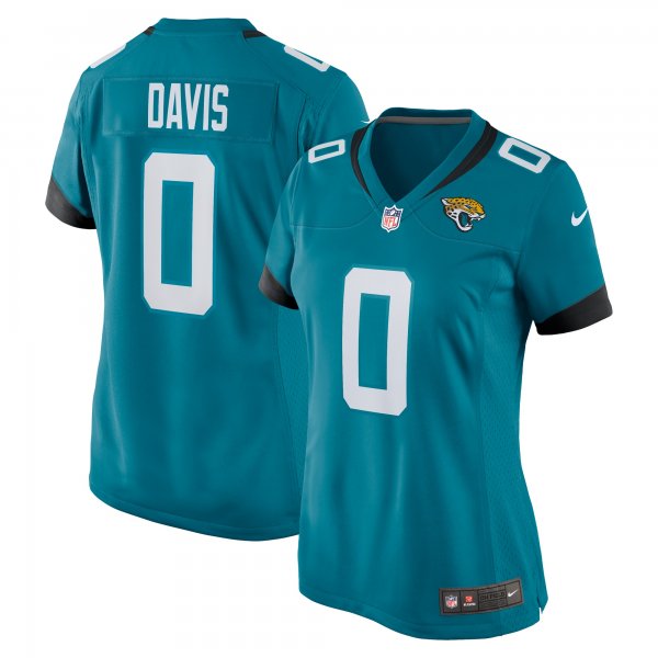 Women's Jacksonville Jaguars Gabe Davis Nike Teal Team Game Player Jersey