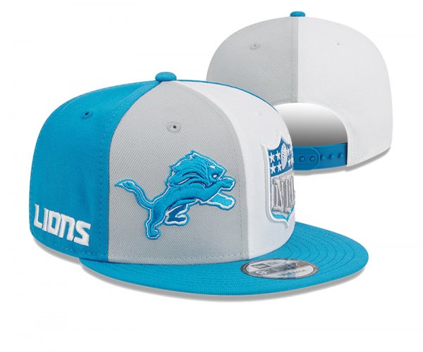 Detroit Lions Blue White And Grey Cap