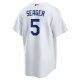 Men's Los Angeles Dodgers Corey Seager Nike White Home Replica Player Name Jersey