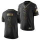 Men's Philadelphia Eagles #1 Jalen Hurts Black Golden Edition Stitched NFL Jersey