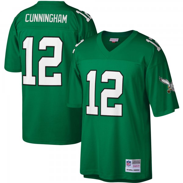 Men's Philadelphia Eagles Randall Cunningham Mitchell & Ness Kelly Green Legacy Replica Jersey