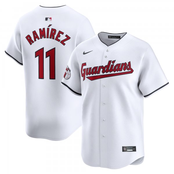 Men's Cleveland Guardians Jose Ramirez Nike White Home Limited Player Jersey