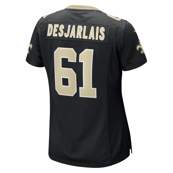 Women's New Orleans Saints Drew Desjarlais Nike Black Game Player Jersey