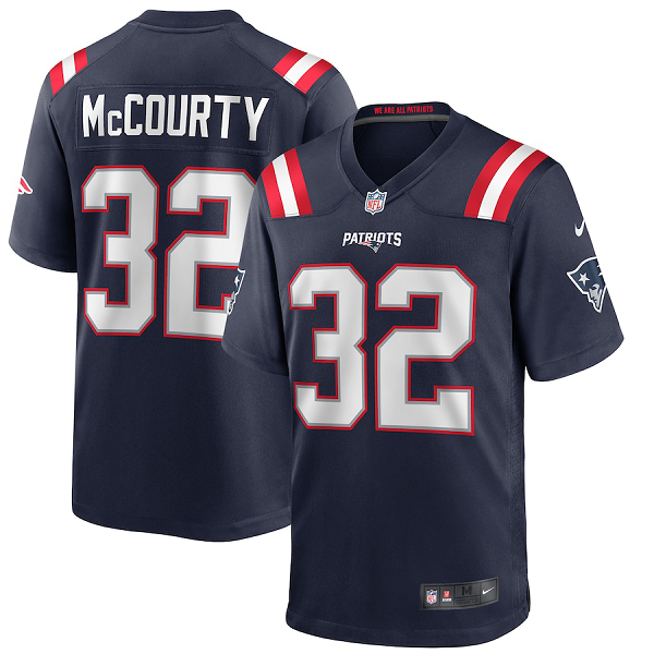 Men's New England Patriots #32 Devin McCourty Nike Navy Game Jersey