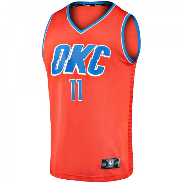 Men's Oklahoma City Thunder Isaiah Joe Fanatics Orange Fast Break Replica Player Jersey - Statement Edition