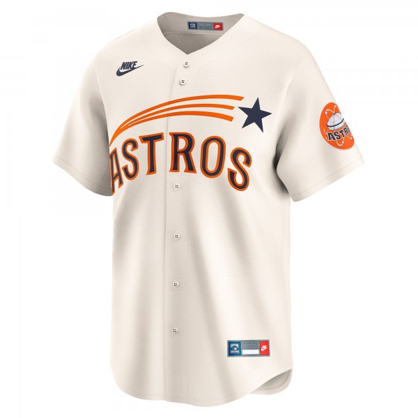 Men's Houston Astros Nike Cream Cooperstown Collection Limited Jersey