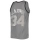 Men's Houston Rockets Hakeem Olajuwon Mitchell & Ness Charcoal Hardwood Classics Retired Player 1993/94 Metal Works Swingman Jersey