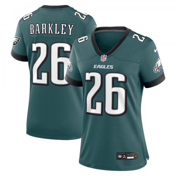 Women's Philadelphia Eagles Saquon Barkley Nike Midnight Green Game Player Jersey