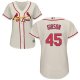 St. Louis Cardinals #45 Bob Gibson Cream Alternate Women's Stitched MLB Jersey