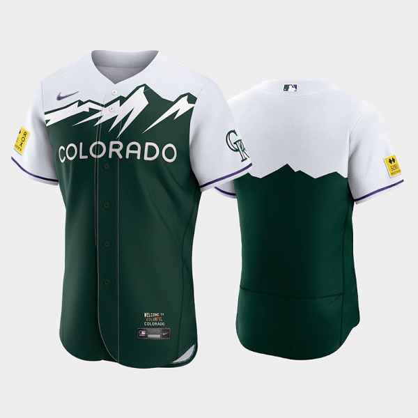 Men's Colorado Rockies 2022 City Connect Green MLB Blank Jersey