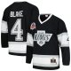 Men's Los Angeles Kings Rob Blake Mitchell & Ness Black  1992/93 Blue Line Player Jersey