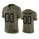 New England Patriots Custom #00 Olive 2022 Salute To Service Limited Jersey