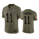 Men's Dallas Cowboys #11 Micah Parsons Olive 2022 Salute To Service Limited NFL Jersey