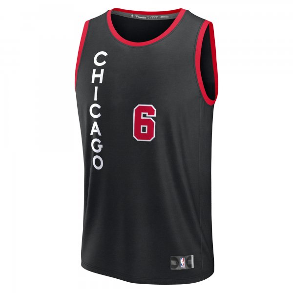 Men's Chicago Bulls Alex Caruso Fanatics Black Fast Break Jersey - City Edition