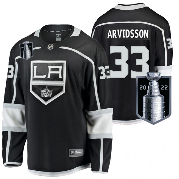 Men's Viktor Arvidsson Los Angeles Kings Black 2022 Stanley Cup Playoffs #33 Home Jersey