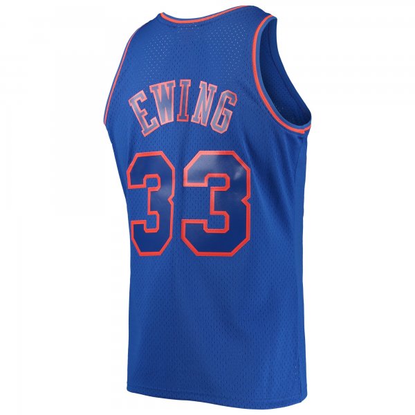 Men's New York Knicks Patrick Ewing Mitchell & Ness Blue 1996/97 Hardwood Classics Swingman Jersey