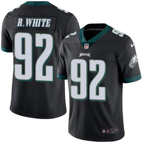 Nike Philadelphia Eagles #92 Reggie White Black Men's Stitched NFL Limited Rush Jersey