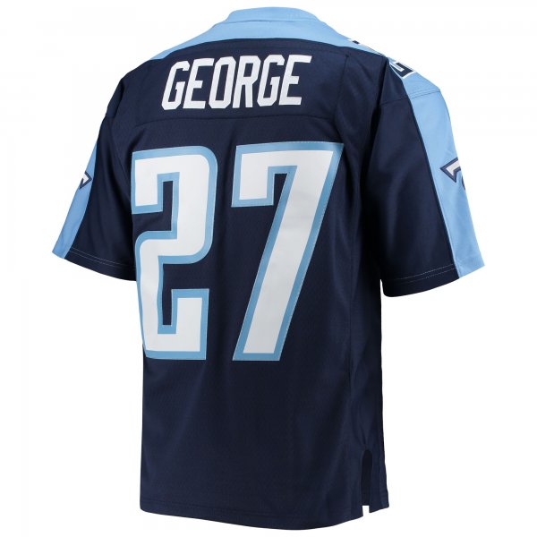 Men's Tennessee Titans Eddie George Mitchell & Ness Navy Big & Tall 1999 Retired Player Replica Jersey