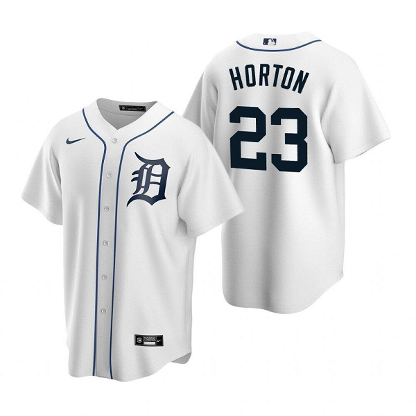 Men's Detroit Tigers #23 Willie Horton Retired Player White MLB Jersey