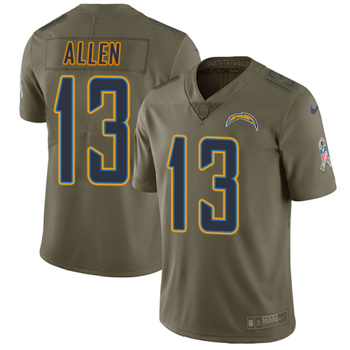 Nike Los Angeles Chargers #13 Keenan Allen Olive Men's Stitched NFL Limited 2017 Salute to Service Jersey