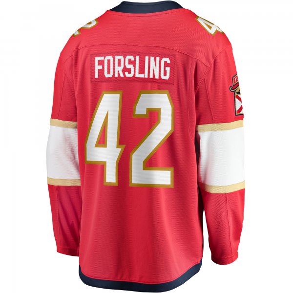 Men's Florida Panthers Gustav Forsling Fanatics Red Home Breakaway Player Jersey