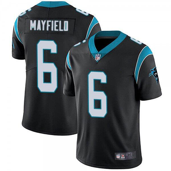 Men's Carolina Panthers #6 Baker Mayfield Black Vapor Untouchable Limited Stitched Nike NFL Jersey