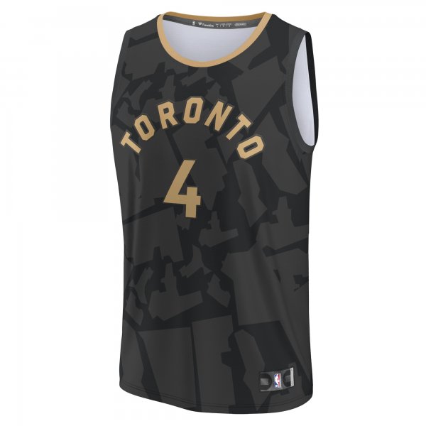 Men's Toronto Raptors Scottie Barnes Fanatics Black Fastbreak Jersey - City Edition