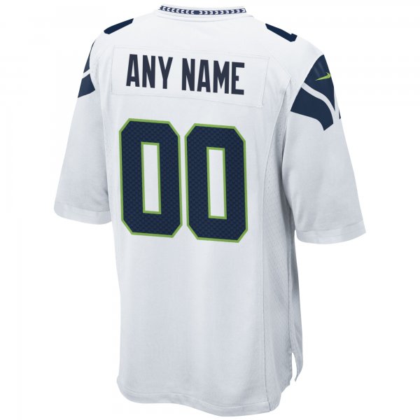 Men's Seattle Seahawks Nike White Custom Game Jersey