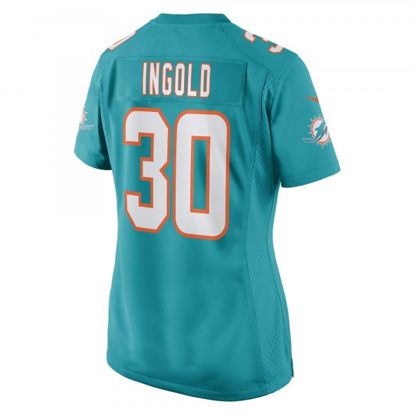 Women's Miami Dolphins Alec Ingold Nike Aqua Game Player Jersey