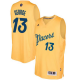 Men's Indiana Pacers #13 Paul George Gold 2016-2017 Christmas Day Stitched NBA Jersey