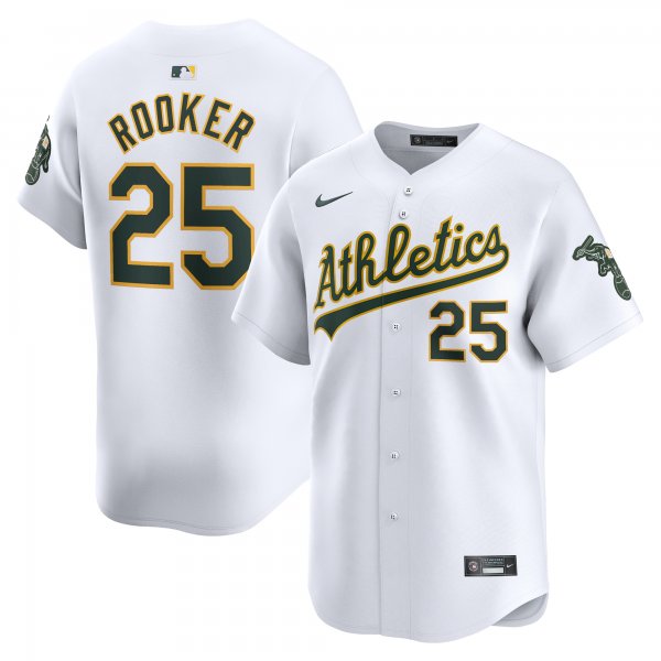 Men's Oakland Athletics Brent Rooker Nike White Home Limited Player Jersey