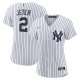 Women's New York Yankees Derek Jeter Nike White/Navy Home Replica Player Name Jersey