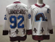 Men's Colorado Avalanche #92 Gabriel Landeskog White 2021 Retro Stitched NHL Jersey