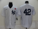 Men's Nike New York Yankees #42 Mariano Rivera White Cool Base MLB Stitched Jersey