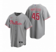 Mens Nike Philadelphia Phillies #45 Zack Wheeler Gray Road Stitched Baseball Jersey