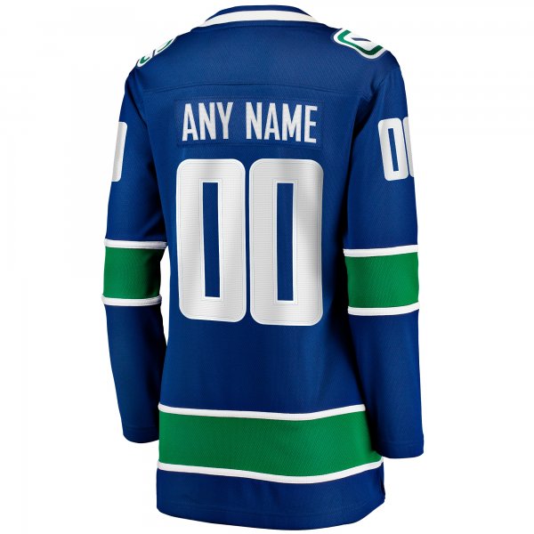 Women's Vancouver Canucks Fanatics Blue Breakaway Custom Jersey