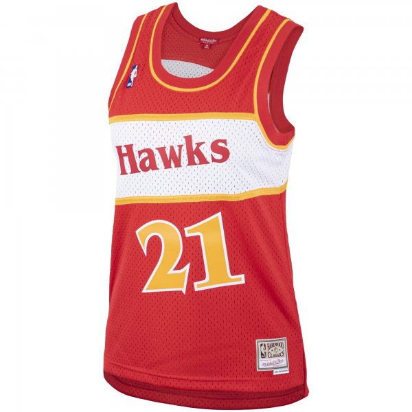 Women's Atlanta Hawks Dominique Wilkins Mitchell & Ness Red  Hardwood Classics Swingman Jersey