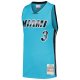 Men's Miami Heat Dwyane Wade Mitchell & Ness Blue Hardwood Classics 2005/06 Tropical Swingman Jersey