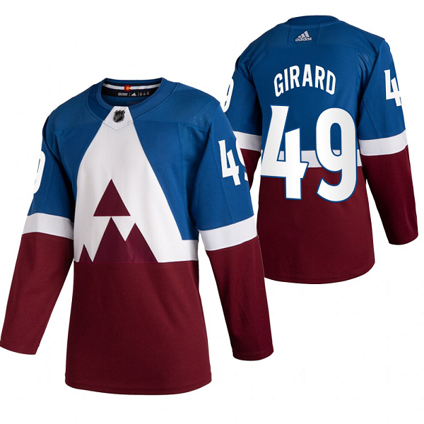 Men's Adidas Colorado Avalanche #49 Samuel Girard 2020 Stadium Series Jersey