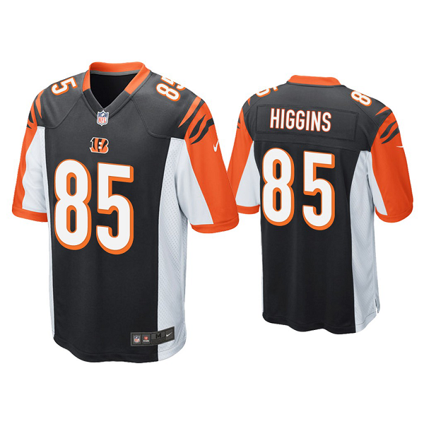 Men's #85 Tee Higgins Cincinnati Bengals Black 2020 NFL Draft Game Jersey