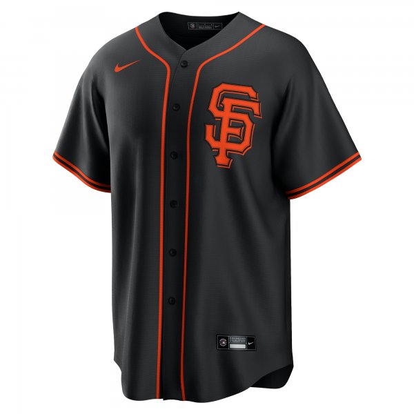 Men's San Francisco Giants Nike Black Alternate Replica Team Jersey